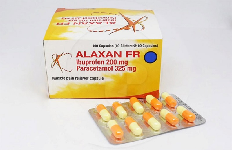 Thuốc Alaxan chứa hai thành phần chính là Paracetamol và Ibuprofen